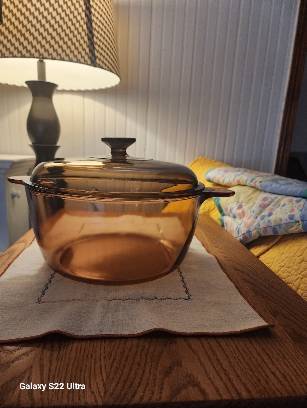 Vision Dutch Oven Amber Glass Casserole Dish with Lid - Elegant Amber Cookware
